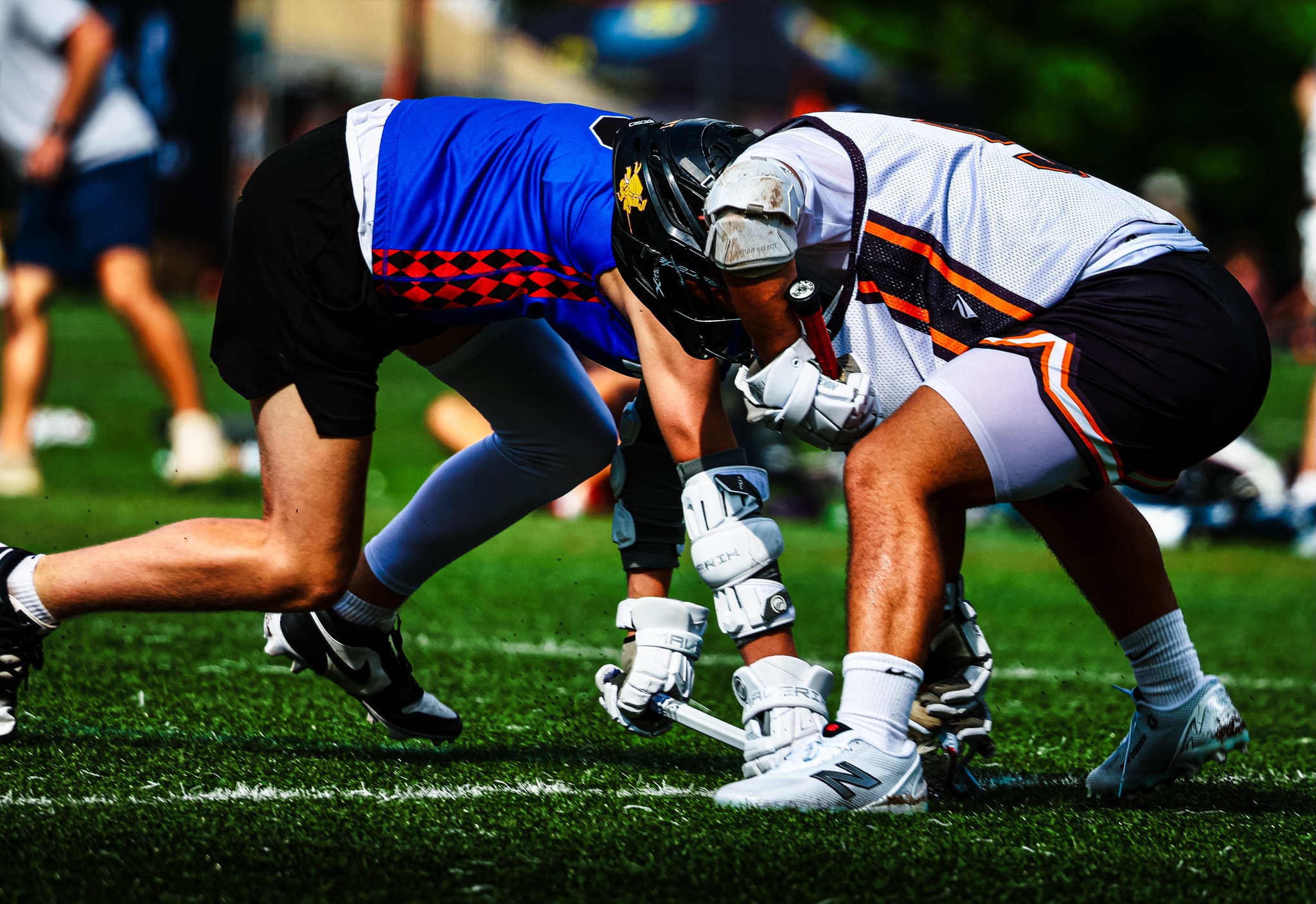 Lacrosse player in action