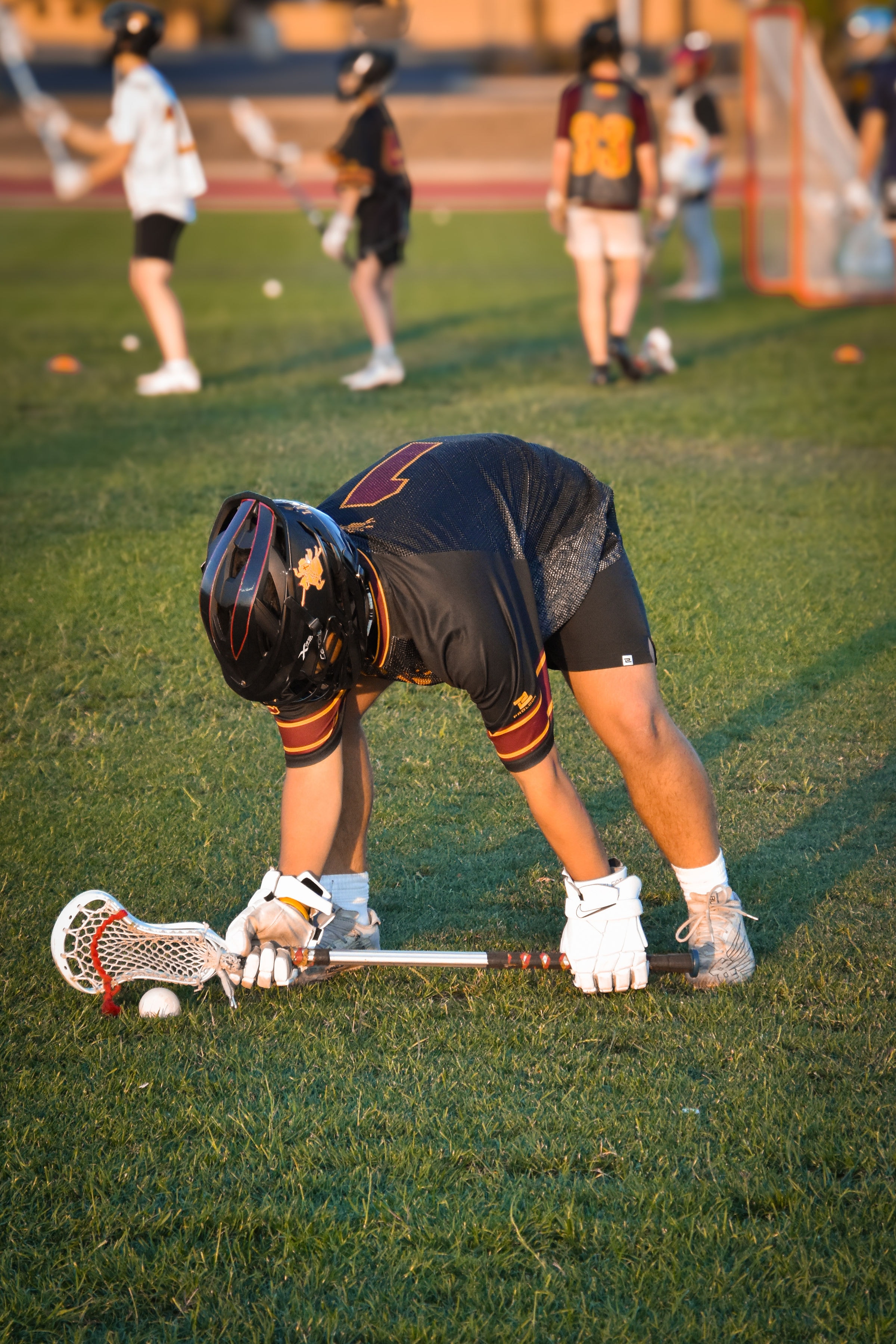 Lacrosse action shot
